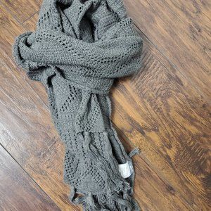 Aerie Grey 100% Cotton Knit Scarf